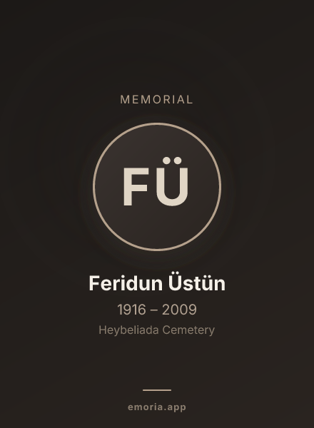 Memorial portrait of Feridun Üstün