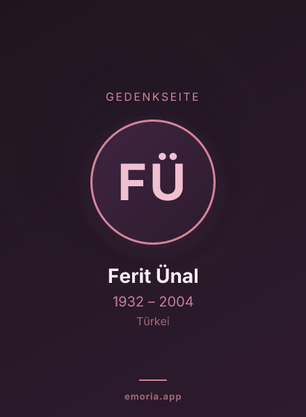Gedenkportrait von Ferit Ünal