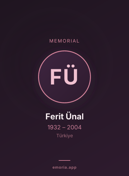 Memorial portrait of Ferit Ünal
