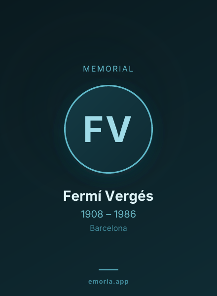 Memorial portrait of Fermí Vergés
