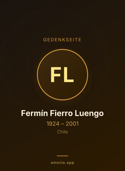 Gedenkportrait von Fermín Fierro Luengo