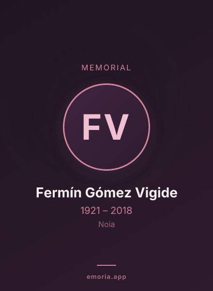 Memorial portrait of Fermín Gómez Vigide