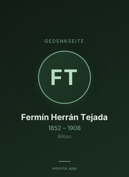 Gedenkportrait von Fermín Herrán Tejada