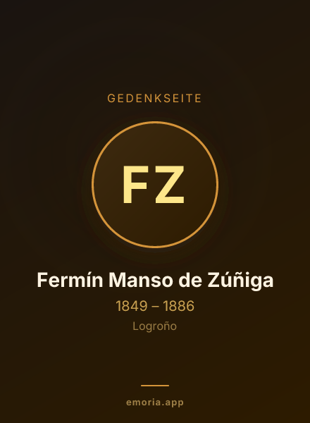 Gedenkportrait von Fermín Manso de Zúñiga