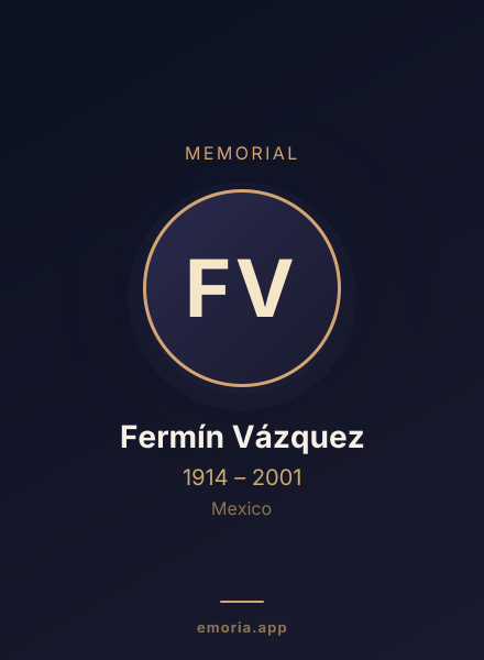 Memorial portrait of Fermín Vázquez
