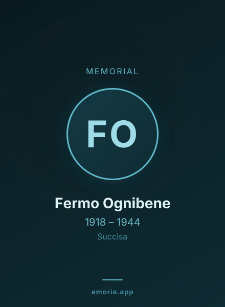 Memorial portrait of Fermo Ognibene