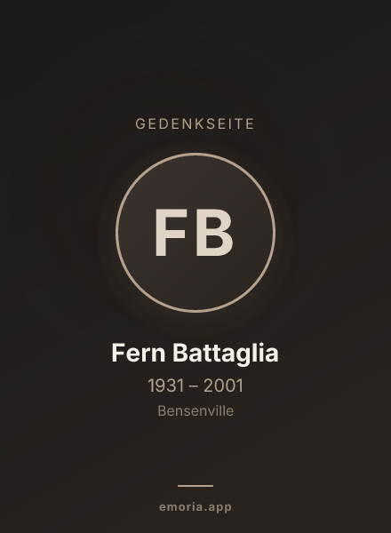 Gedenkportrait von Fern Battaglia
