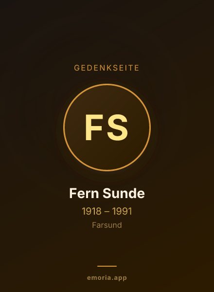 Gedenkportrait von Fern Sunde