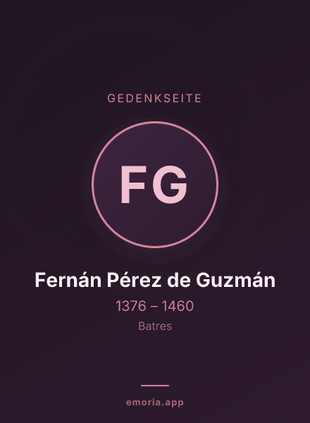 Gedenkportrait von Fernán Pérez de Guzmán