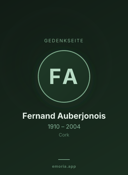 Gedenkportrait von Fernand Auberjonois