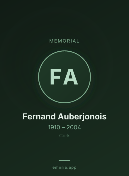 Memorial portrait of Fernand Auberjonois