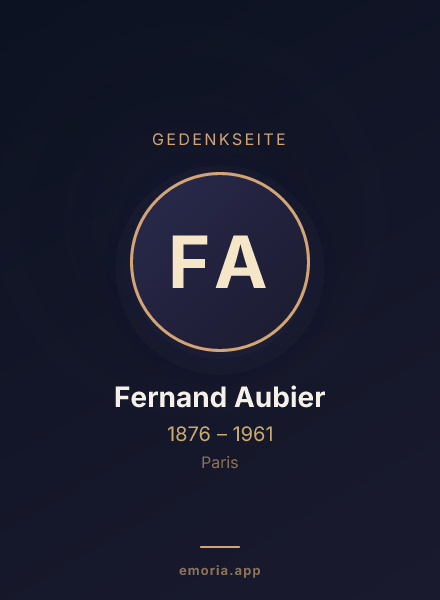 Gedenkportrait von Fernand Aubier