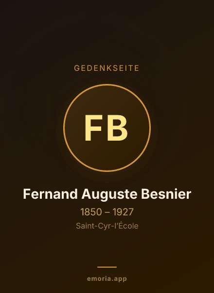Gedenkportrait von Fernand Auguste Besnier