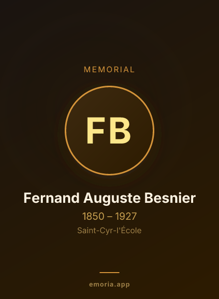 Memorial portrait of Fernand Auguste Besnier
