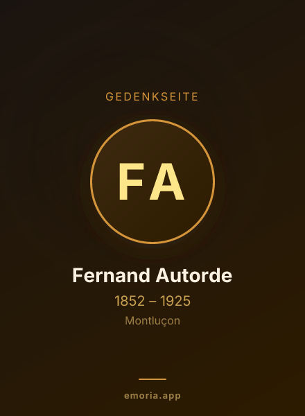 Gedenkportrait von Fernand Autorde