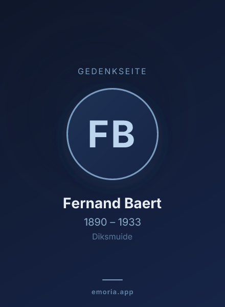 Gedenkportrait von Fernand Baert