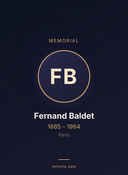 Memorial portrait of Fernand Baldet