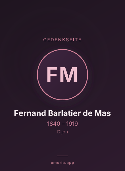 Gedenkportrait von Fernand Barlatier de Mas