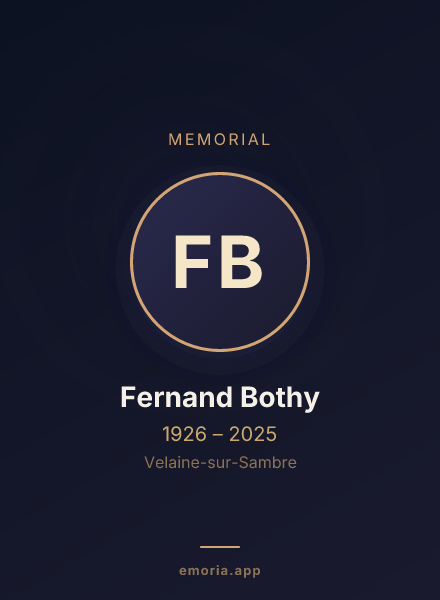Memorial portrait of Fernand Bothy