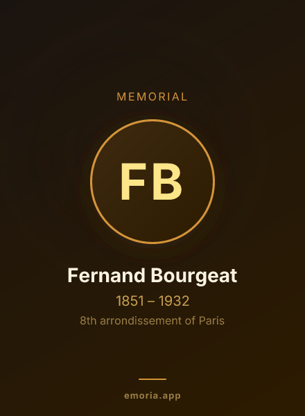 Memorial portrait of Fernand Bourgeat