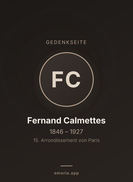 Gedenkportrait von Fernand Calmettes