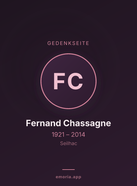 Gedenkportrait von Fernand Chassagne