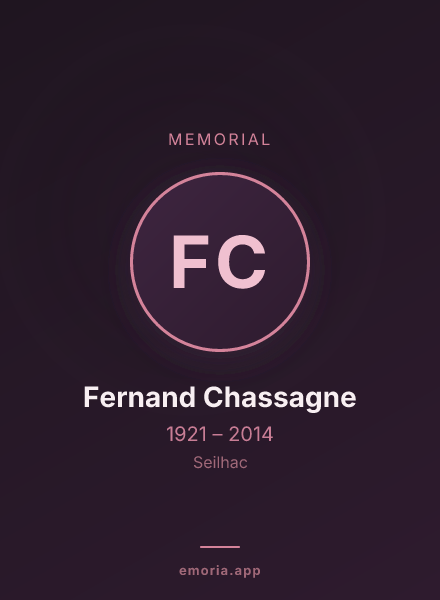Memorial portrait of Fernand Chassagne