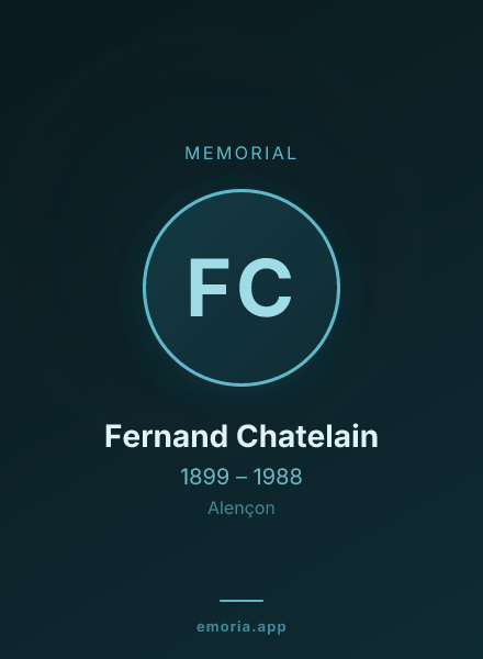 Memorial portrait of Fernand Chatelain
