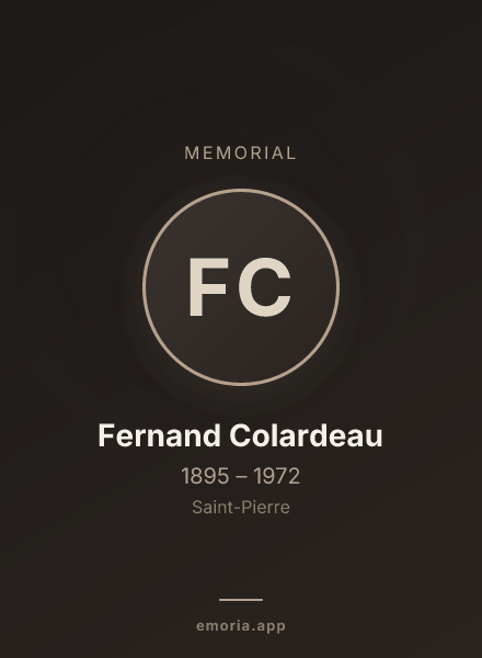 Memorial portrait of Fernand Colardeau
