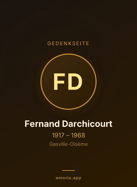 Gedenkportrait von Fernand Darchicourt
