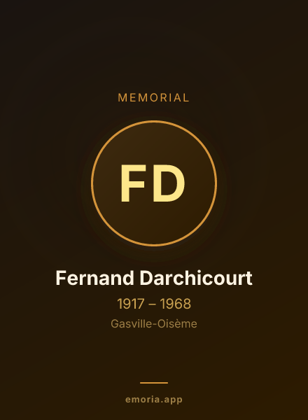 Memorial portrait of Fernand Darchicourt