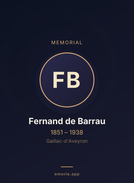 Memorial portrait of Fernand de Barrau