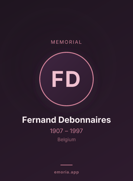 Memorial portrait of Fernand Debonnaires