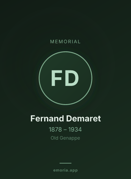 Memorial portrait of Fernand Demaret