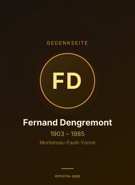 Gedenkportrait von Fernand Dengremont