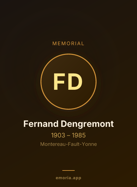 Memorial portrait of Fernand Dengremont