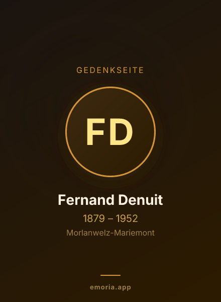 Gedenkportrait von Fernand Denuit