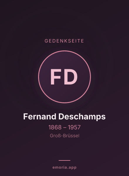 Gedenkportrait von Fernand Deschamps