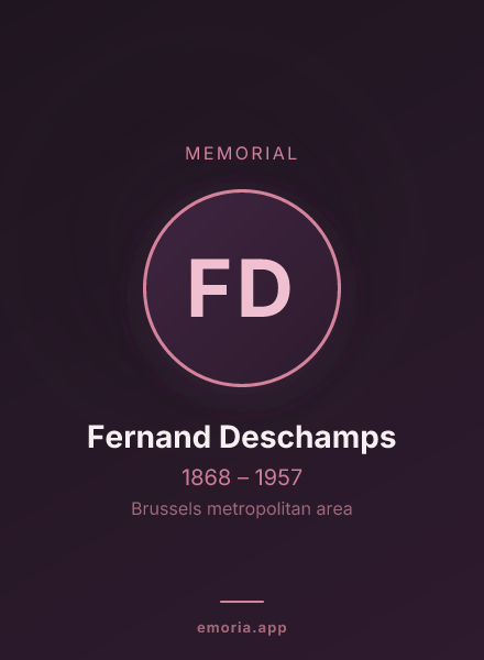 Memorial portrait of Fernand Deschamps