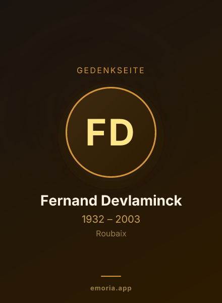 Gedenkportrait von Fernand Devlaminck