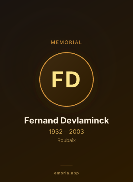 Memorial portrait of Fernand Devlaminck