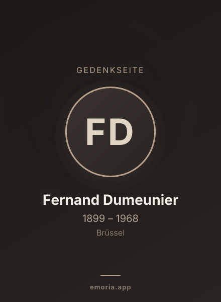 Gedenkportrait von Fernand Dumeunier