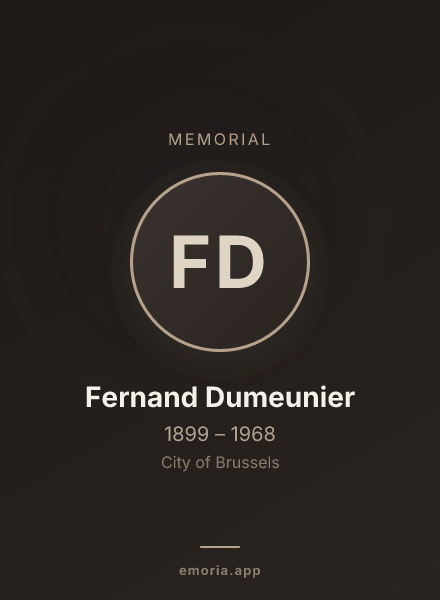 Memorial portrait of Fernand Dumeunier