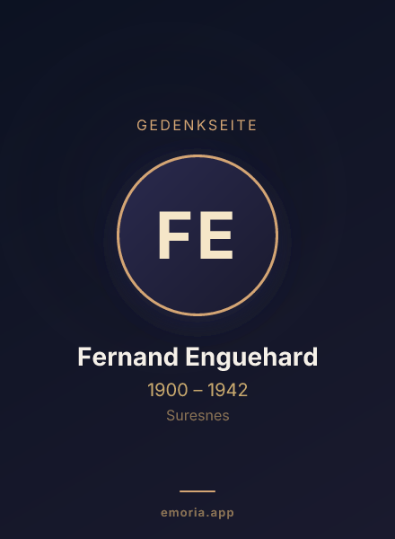 Gedenkportrait von Fernand Enguehard