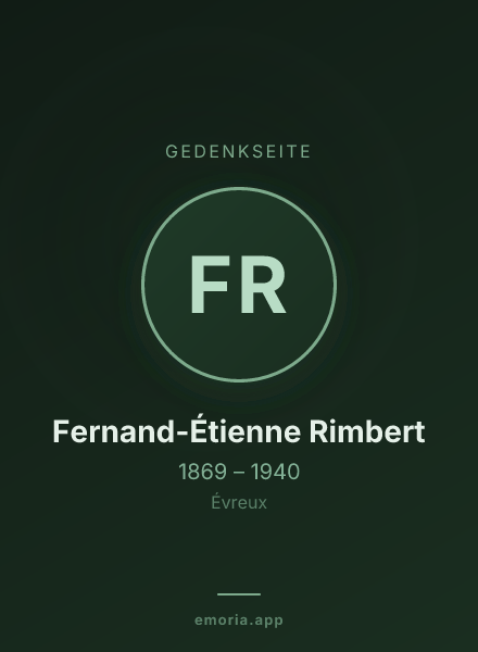 Gedenkportrait von Fernand-Étienne Rimbert