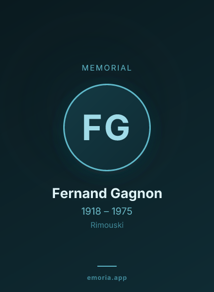 Memorial portrait of Fernand Gagnon