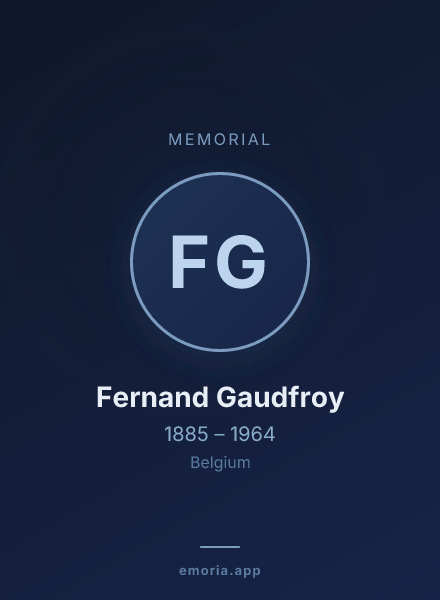 Memorial portrait of Fernand Gaudfroy