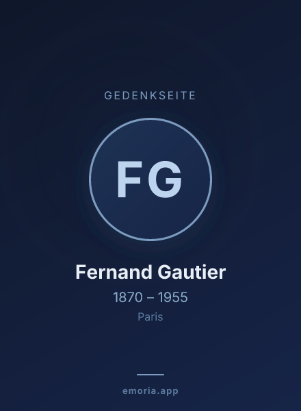 Gedenkportrait von Fernand Gautier
