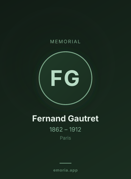 Memorial portrait of Fernand Gautret