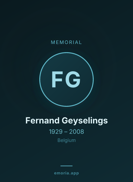 Memorial portrait of Fernand Geyselings